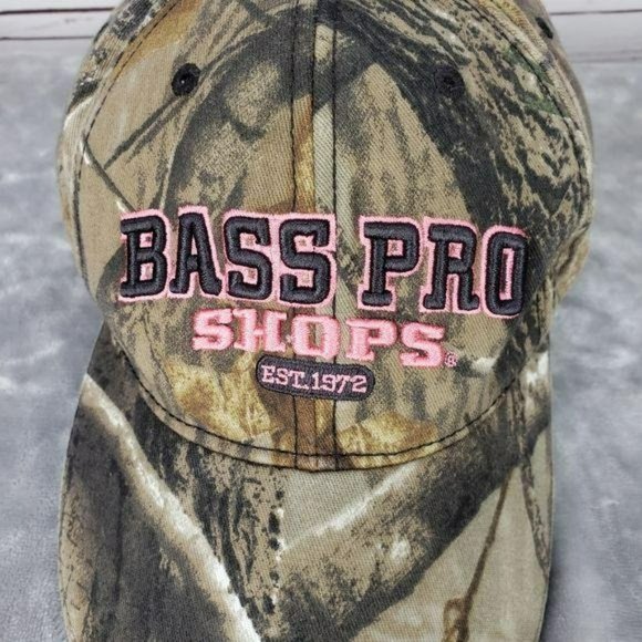 Bass Pro‎ Shops Pink Camouflage Hunting Fishing Outdoor Hat Cap Adjustable Used - Picture 2 of 8